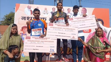 Drug-free half marathon was organized by Union Minister of State Kaushal Kishore, the objective of which was to make India
