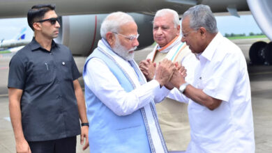 PM Modi lands in Wayanad: Survey started by helicopter to assess the situation in the landslide affected area