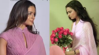 Iconic look of Alia Bhatt: Alia Bhatt recreated Rekha's iconic look, memories of 'Silsila' were refreshed