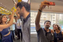Aditya Roy Kapur and Sara Ali Khan spotted in Mumbai Metro