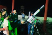 Dehradun news: Live telecast of astronomical event, full lunar eclipse shown through telescope
