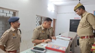 Pratapgarh news: Newly appointed Superintendent of Police Deepak Bhukar conducts surprise inspection at Kotwali Nagar police station