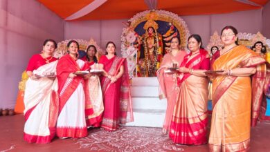 Sonbhadra news: Grand statue of Maa Durga immersed in peace water
