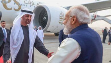PM Modi UAE President, Sheikh Mohammed bin Zayed India Visit, Modi Palam Airport UAE President, India UAE Relations, India UAE Trade Energy Talks, Sheikh Mohammed bin Zayed Modi Meeting, UAE President India Visit News