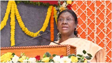 Droupadi Murmu speech health India, Vrindavan oncology block inauguration, Ramakrishna Mission hospital news, Ayushman Bharat cancer treatment, India healthcare development, Oncology center Uttar Pradesh, President Murmu UP visit, Digital health mission India