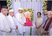 पीसी जोशी श्रद्धांजलि सभा, Rita Bahuguna Joshi husband, लखनऊ भजन संध्या, पीसी जोशी समाचार, Vishvesvaraya Auditorium Lucknow