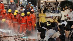 सत्य निकेतन बिल्डिंग हादसा, सत्य निकेतन बिल्डिंग गिरने की घटना, दिल्ली सत्य निकेतन हादसा, सत्य निकेतन हादसे में 3 मौत, दिल्ली बिल्डिंग हादसा, NDRF Rescue Operation, ABVP प्रदर्शन, सत्य निकेतन PG हादसा